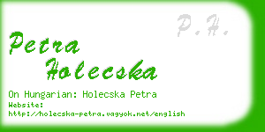 petra holecska business card